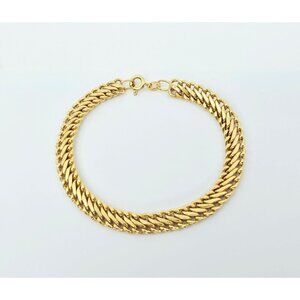 Fancy 18K Karat Solid Yellow Gold Designer Custom Link Chain Bracelet 7.25" L